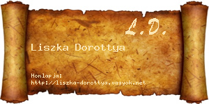 Liszka Dorottya névjegykártya